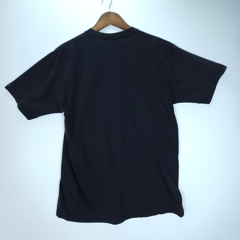 Vintage Jerzees T Shirt Mens L Black Western Bull Skull Graphic Tee USA Made - Picture 2 of 6